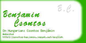 benjamin csontos business card